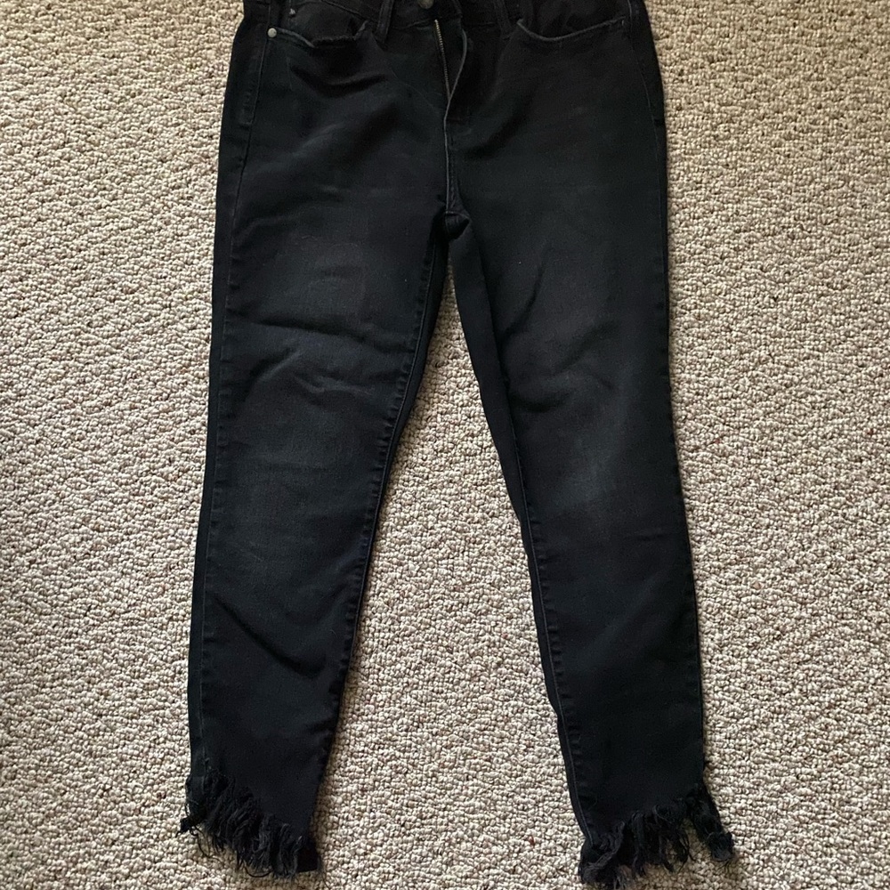Judy Blue Black Jeans with Fray Hem